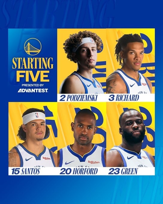 开云-主场迎战公牛！勇士首发：波杰、理查德、桑托斯、霍福德、追梦